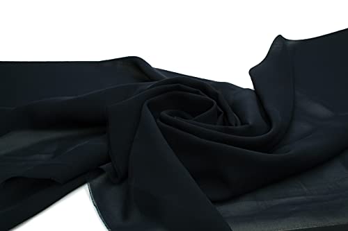 Chiffon glatt, luftiger Stoff, Schleier 50 x 150 cm (Navy blau) von Orient Fashion
