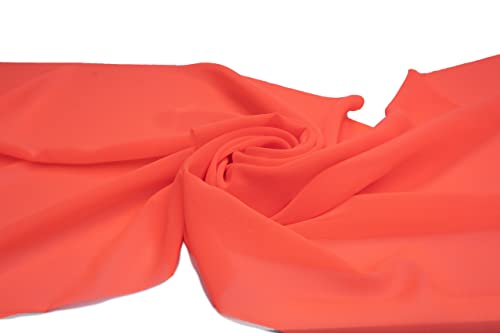 Chiffon glatt, luftiger Stoff, Schleier 50 x 150 cm (Neon orange) von Orient Fashion
