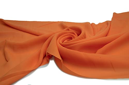 Chiffon glatt, luftiger Stoff, Schleier 50 x 150 cm (Orange) von Orient Fashion