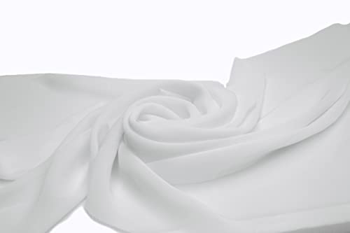 Chiffon glatt, luftiger Stoff, Schleier 50 x 150 cm (Weiß) von Orient Fashion