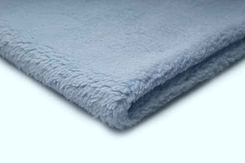 Lamm gestrickt, Sherpa, Kunstfell 50 x 160 cm (Hellblau) von Orient Fashion