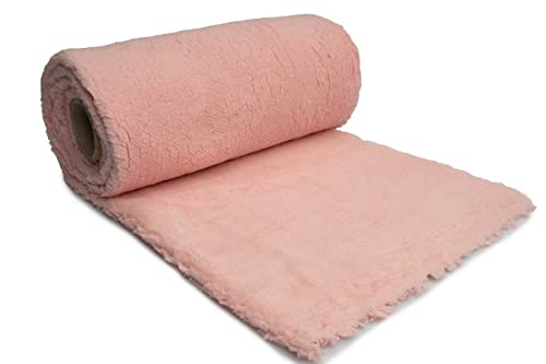 Lamm gestrickt, Sherpa, Kunstfell 50 x 160 cm (Puderrosa) von Orient Fashion