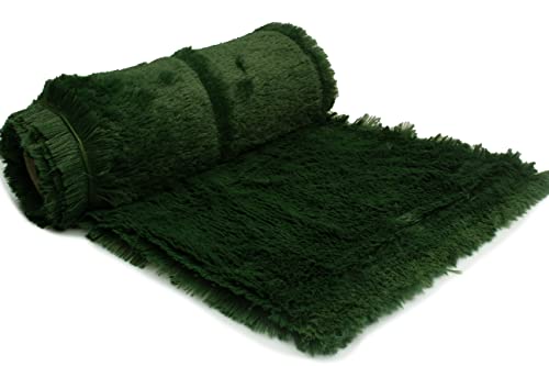Langhaariges Kunstfell, Zottelig, Shaggy (18 mm) 50x160 cm (Waldgrün) von Orient Fashion