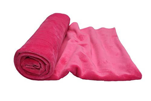 Minkee Strickstoff glattes Muster 50x160 cm (Fuchsie) von Orient Fashion
