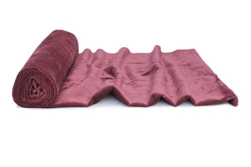 Minky Strickstoff glattes Muster 50x160 cm (Bordeauxrot) von Orient Fashion