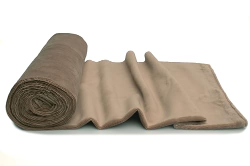 Minkee Strickstoff glattes Muster 50x160 cm (Caffe Latte) von Orient Fashion