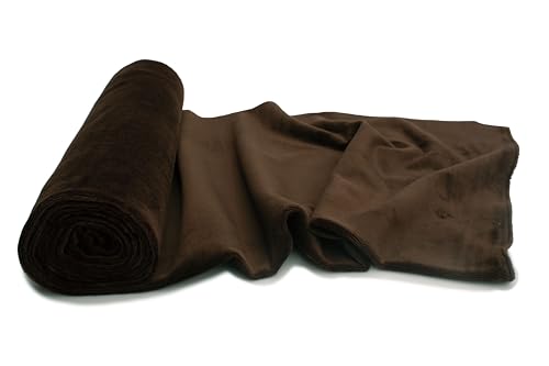 Minkee Strickstoff glattes Muster 50x160 cm (Dunkelbraun) von Orient Fashion