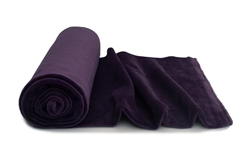 Minkee Strickstoff glattes Muster 50x160 cm (Dunkelviolett) von Orient Fashion