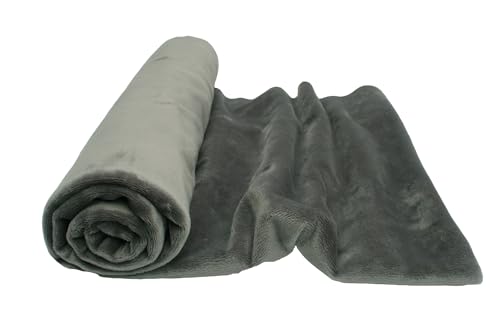 Minkee Strickstoff glattes Muster 50x160 cm (Graphit) von Orient Fashion