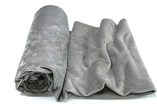 Minkee Strickstoff glattes Muster 50x160 cm (Hellgrau) von Orient Fashion