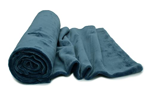 Minkee Strickstoff glattes Muster 50x160 cm (Jeans) von Orient Fashion