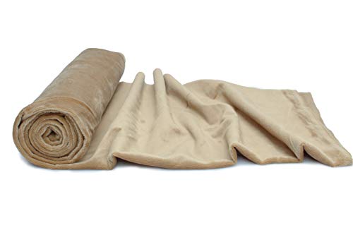 Minkee Strickstoff glattes Muster 50x160 cm (Kamel) von Orient Fashion