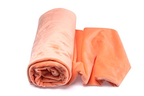 Minkee Strickstoff glattes Muster 50x160 cm (Lachs) von Orient Fashion