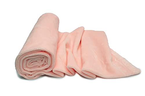 Minkee Strickstoff glattes Muster 50x160 cm (Puderrosa) von Orient Fashion