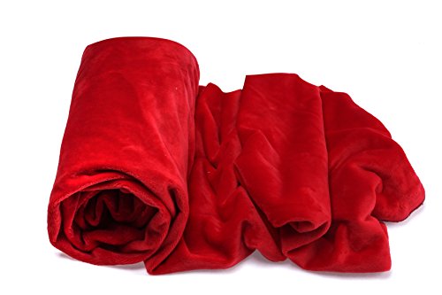 Minky Strickstoff glattes Muster 50x160 cm (Rot) von Orient Fashion