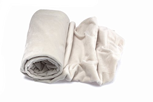 Minkee Strickstoff glattes Muster 50x160 cm (Sahne) von Orient Fashion