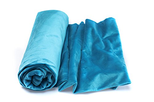 Minkee Strickstoff glattes Muster 50x160 cm (Türkis) von Orient Fashion