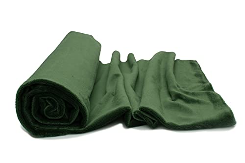 Minkee Strickstoff glattes Muster 50x160 cm (Waldgrün) von Orient Fashion