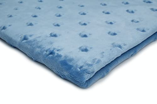 Minky flauschiger Plüschstoff mit geprägten Sternen 50x155 cm (Blau) von Orient Fashion