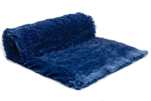 Orient Fashion Langhaariges Kunstfell, Zottelig, Shaggy (18 mm) 50x160 cm (Königsblau) von Orient Fashion