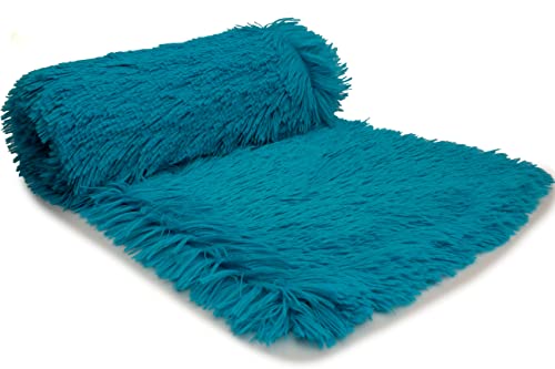 Orient Fashion Langhaariges Kunstfell, Zottelig, Shaggy (45 mm) 50x160 cm (Türkis) von Orient Fashion