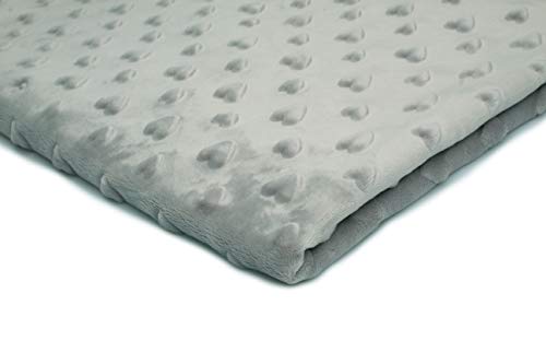 Orient Fashion Minkee Flauschiger Plüschstoff mit geprägten Herzen 50x155 cm (Hellgrau) von Orient Fashion