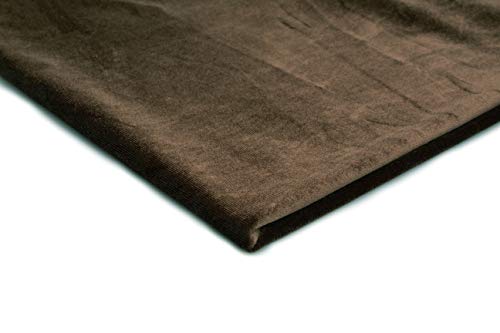 Pannesamt Stoff, Samt, Velours, Velourstoff 50x150 cm (Dunkelbraun) von Orient Fashion