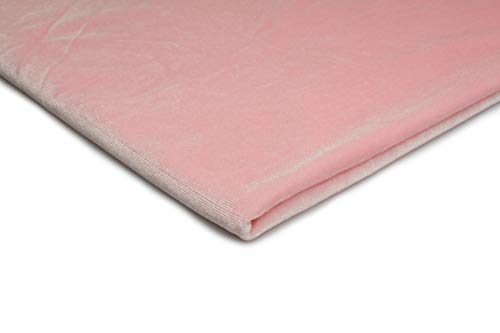 Pannesamt Stoff, Samt, Velours, Velourstoff 50x150 cm (Hell-Pink) von Orient Fashion