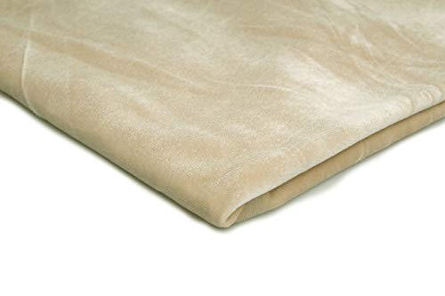 Pannesamt Stoff, Samt, Velours, Velourstoff 50x150 cm (Hell beige) von Orient Fashion