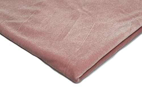 Pannesamt Stoff, Samt, Velours, Velourstoff 50x150 cm (Schmutziges Rosa) von Orient Fashion