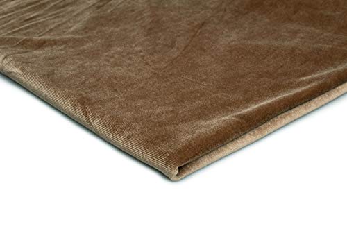 Pannesamt Stoff, Samt, Velours, Velourstoff 50x150 cm (Toffee) von Orient Fashion