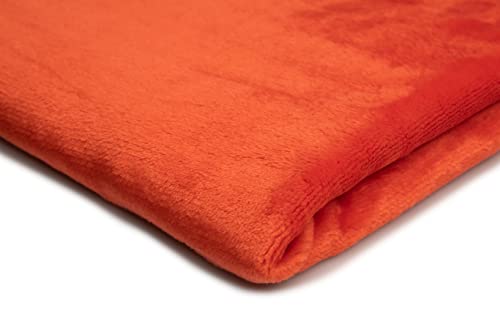 Plüsch-Strickstoff Glatt Zweiseitig, Teddy, 50x160 cm (Mandarin) von Orient Fashion