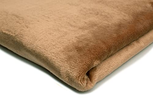Plüsch-Strickstoff Glatt Zweiseitig, Teddy, 50x160 cm (Toffee) von Orient Fashion
