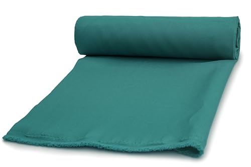 Stoffe Panama, Mara Allround Stoff, Blickdicht, Tischdecken Dekostoff, 50 x 150 cm (Meeresgrün) von Orient Fashion
