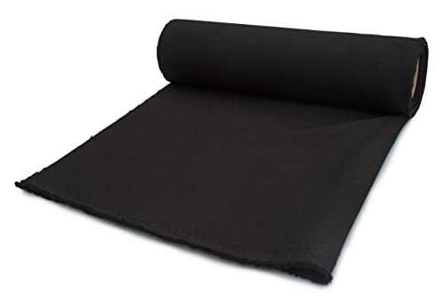 Stoffe Panama, Mara Allround Stoff, Blickdicht, Tischdecken Dekostoff, 50 x 150 cm (Schwarz) von Orient Fashion