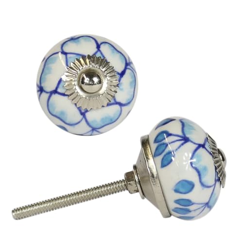 Oriental Galerie Möbelgriff Porzellanknopf mit Blumen Muster ähnlich Strohblumenmuster Keramikknauf Porzellan Keramik Knauf Knopf Messing viele Modelle, Modell:B17 Oriental Galerie Möbelgriff Porzellanknopf mit Blumen Muster ähnlich Strohblumenmuster Keramikknauf Porzellan Keramik Knauf Knopf Messing viele Modelle, Modell:B17 von Oriental Galerie