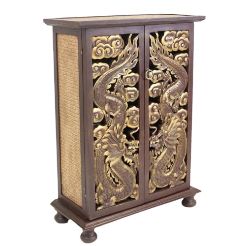 Oriental Galerie Schrank Flurschrank Holzschrank Kommode Carving Drache 90 cm Blattgold Holz Rattan Braun Gold Schnitzerei Oriental Galerie Schrank Flurschrank Holzschrank Kommode Carving Drache 90 cm Blattgold Holz Rattan Braun Gold Schnitzerei von Oriental Galerie