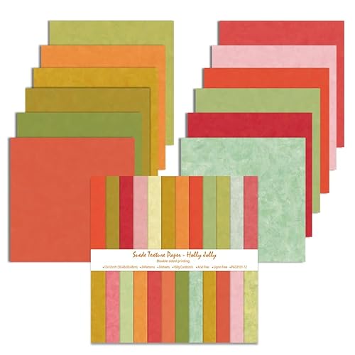 Scrapbook Papier, 24 Blätter Weihnachten Musterpapier, 24 Designs Doppelseitiges Bastelpapier, Motivpapier für Dekorative Fotoalbum und Journal, DIY-Dekoration (Gelb, 30,5 x 30,5 cm) von Oriental riverkit