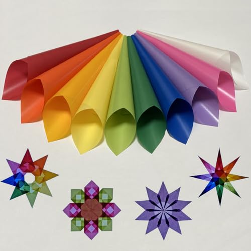Durchscheinendes Drachenpapier, Pergaminpapier, geeignet für Fenstersterne, Waldorfsterne & Basteln (hell, 15,2 x 15,2 cm, 100 Blatt) von Origami Joy