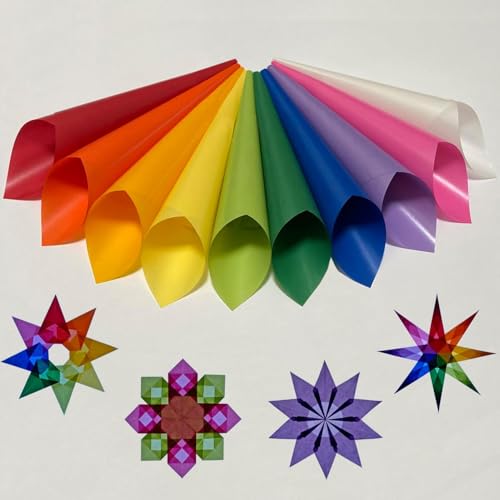 Durchscheinendes Drachenpapier, Pergaminpapier, geeignet für Fenstersterne, Waldorfsterne & Basteln (hell, 15,2 x 15,2 cm, 100 Blatt) von Origami Joy