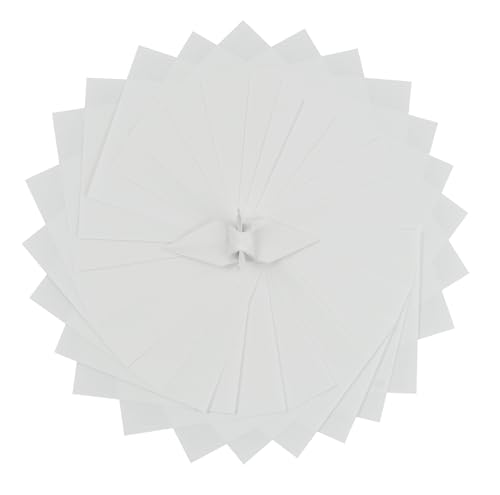 100 Origami-Papierbögen, doppelseitig, elfenbeinfarben, 15,2 x 15,2 cm, Papierquadrate für Faltpapier, Papierhandwerk, Origami-Kranich, Origami-Dekoration, Hochzeit von Origamipolly
