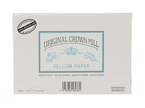 Original Crown Mill Classic Line C6 Pergamentpapier Glatte Laid Umschlag – Creme (25 Stück) von Crown Mill