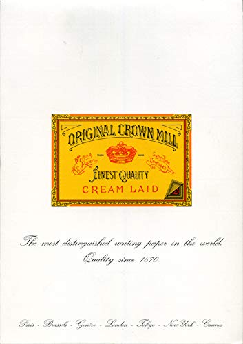 Original Crown Mill 'Classic Line' Schreibblock, DIN A4, Büttenpapier mit feiner Rippenstruktur, Weiß - 50 Blatt von Original Crown Mill