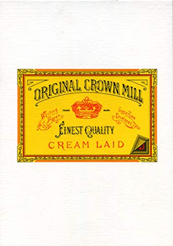 Original Crown Mill 'Classic Line' Schreibblock, DIN A5, Büttenpapier mit feiner Rippenstruktur, Weiß - 50 Blatt von Crown Mill