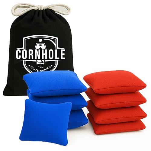 Offizielle Cornhole Tasche | 4 Blaue und 4 rote Taschen | Offizielle Größen | Premium Qualität | 100% Baumwolle | Wasserdicht | Amerikanisches Spiel | Outdoor Spiel | Freunde & Familie | OriginalCup® von Original Cup