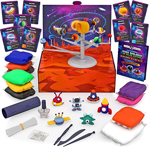 Original Stationery Mini Galaxy 3D Solar System Modellier Ton-Set, 10 Beutel Selbsttrocknende Modelliermasse zum Basteln für Kinder um ein Bewegliches Sonnensystem Selbermachen Original Stationery Mini Galaxy 3D Solar System Modellier Ton-Set, 10 Beutel Selbsttrocknende Modelliermasse zum Basteln für Kinder um ein Bewegliches Sonnensystem Selbermachen von Original Stationery