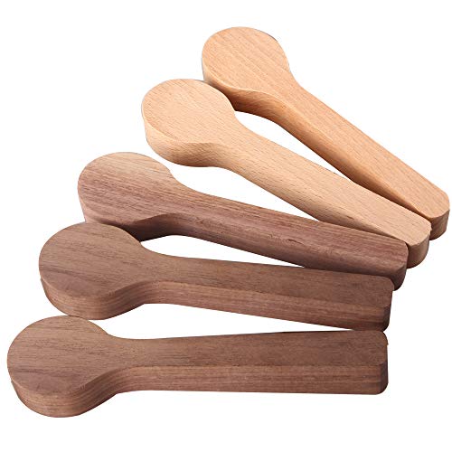 Holzschnitzlöffel, unbehandeltes Buchenholz und Walnussholz, Bastelset für Whittler Anfänger (5 Stück) von Originalidad