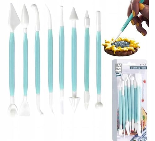 Orion 5907610282565 Modellierset für Fondant und Marzipan 8-teilig mit 16 Funktionsteilen zum Dekorieren von Torten, Kunststoff Orion 5907610282565 Modellierset für Fondant und Marzipan 8-teilig mit 16 Funktionsteilen zum Dekorieren von Torten, Kunststoff von Orion