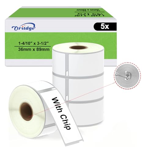Oritdge Große Adressetiketten 36 mm x 89 mm mit Dymo S0722400 99012, 4 Rollen mit je 260 Etiketten kompatibel mit DYMO Labelwriter 550 5XL Labelwriter 450 4XL von Oritdge