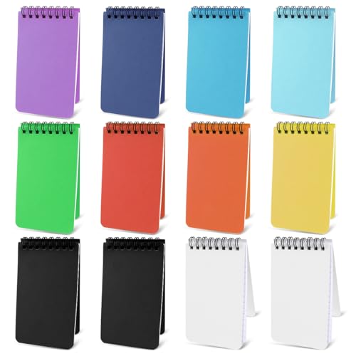 Orixo 12 Stück Notizblock Klein A7 Set 10 Farben Notizblock A7 Blank Notepads Mini Kleine Notizbücher 100 Seiten / 50 Blatt, 13 Cm X 7.7 Cm für Memos Reisen von Orixo